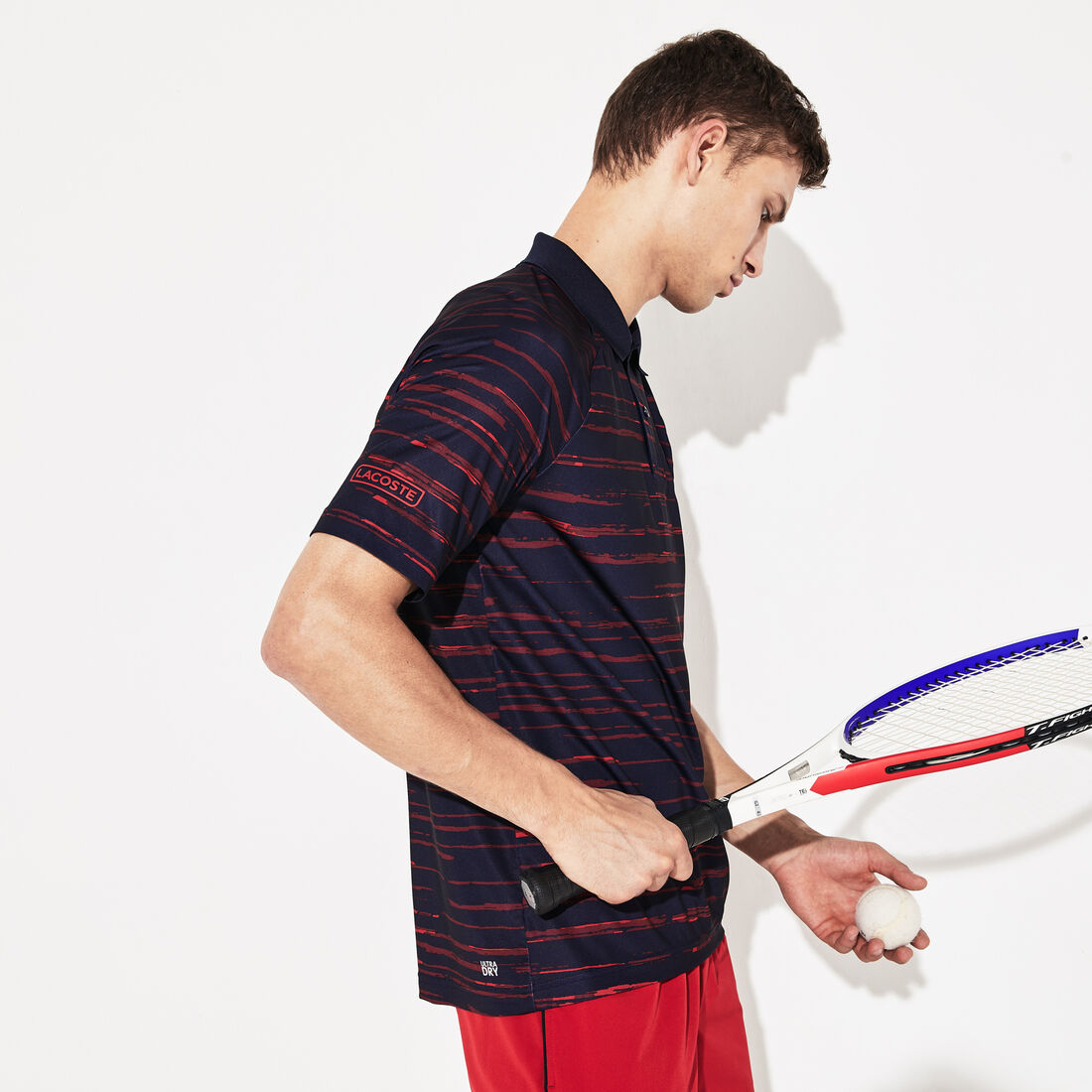 Men's Lacoste SPORT x Novak Djokovic Print Jersey Polo Shirt