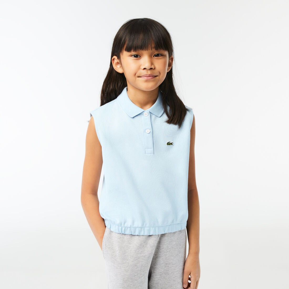Girls’ Lacoste Cotton Piqué Sleeveless Polo Shirt