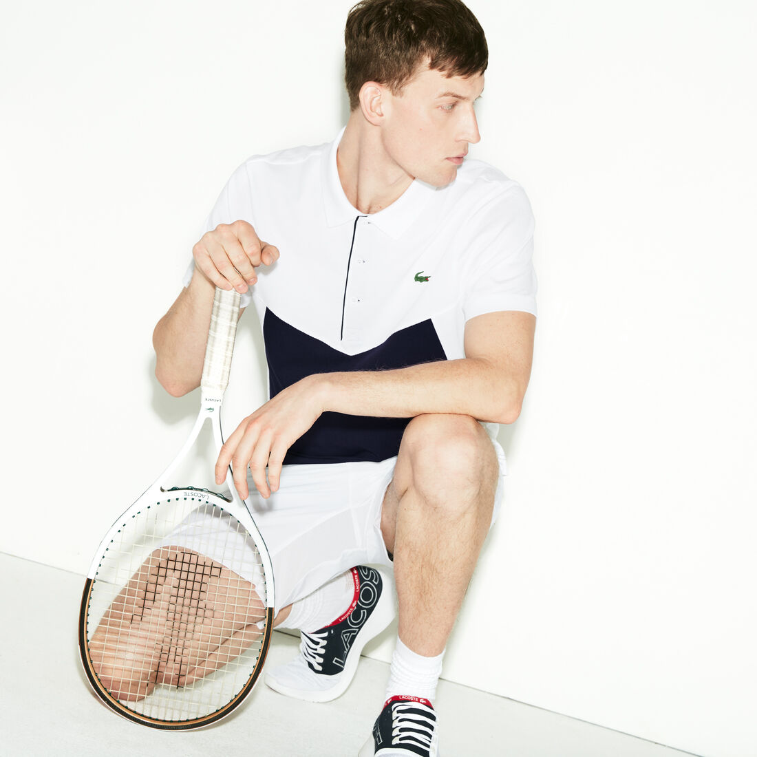Men's Lacoste SPORT Colourblock Ultra Light Cotton Tennis Polo Shirt