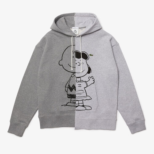 Unisex Lacoste L!ve X Peanuts Loose Fit Hooded Sweatshirt