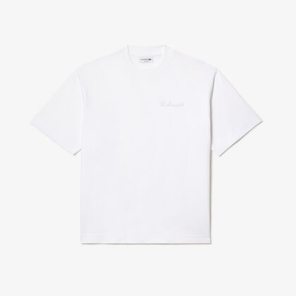 Loose Fit Heavy Cotton Lacoste Embroidery T-shirt