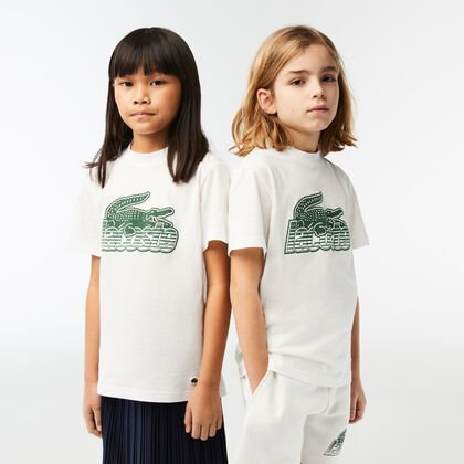 Kids' Contrast Print Organic Cotton T-shirt