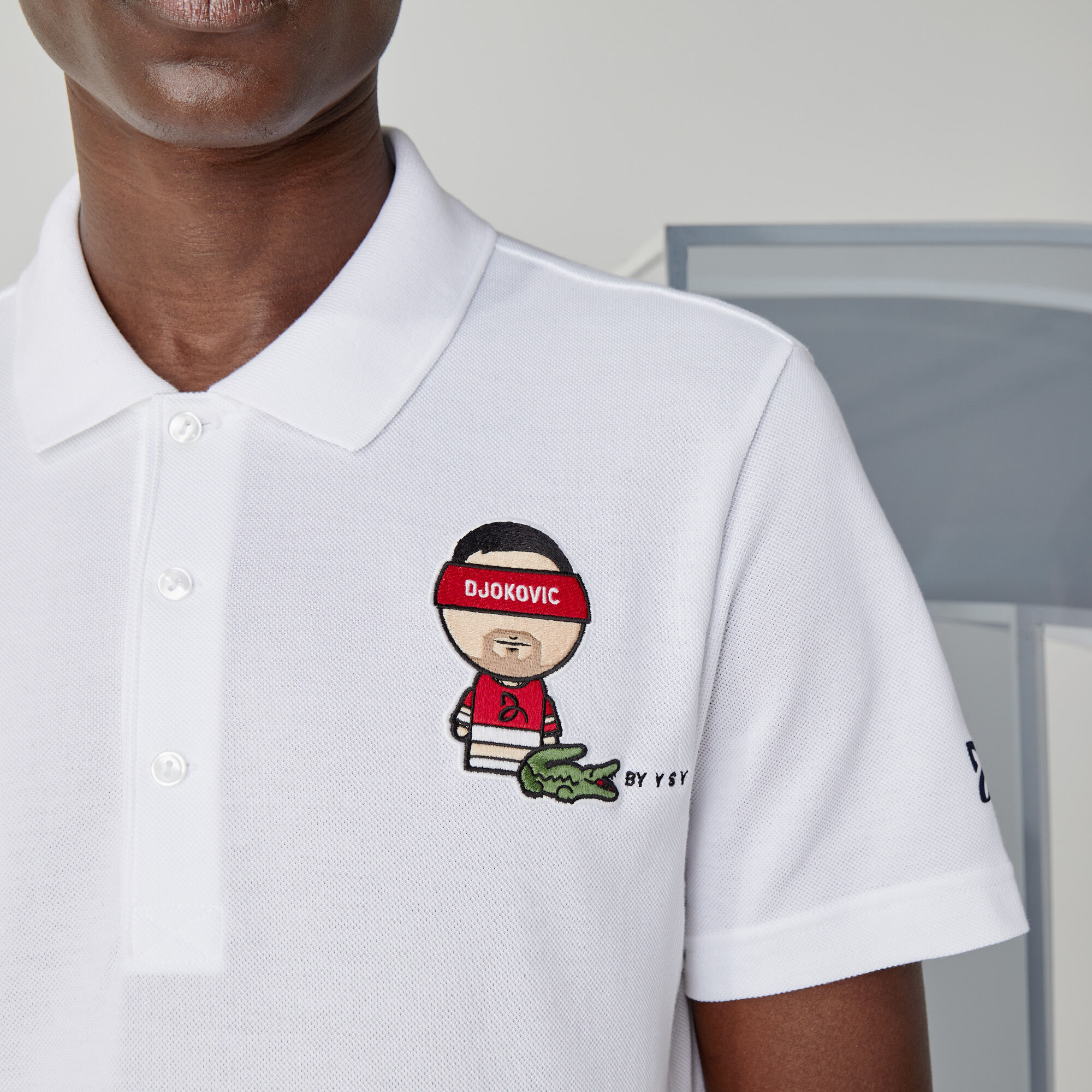 قميص بولو بيكيه القطن مجموعة Lacoste SPORT بالتعاون مع تصميم Youssef SY للرجال