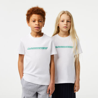 Kids' Lacoste Cotton Jersey T-shirt With Contrast Marking
