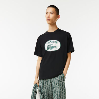 Men's Regular Fit Branded Monogram Print T-shirt