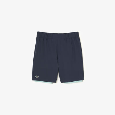 Men's Two-tone Lacoste Sport Shorts With Built-in Undershorts