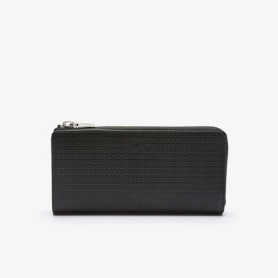 Women's Chantaco Zippered Matte Piqué Leather Wallet