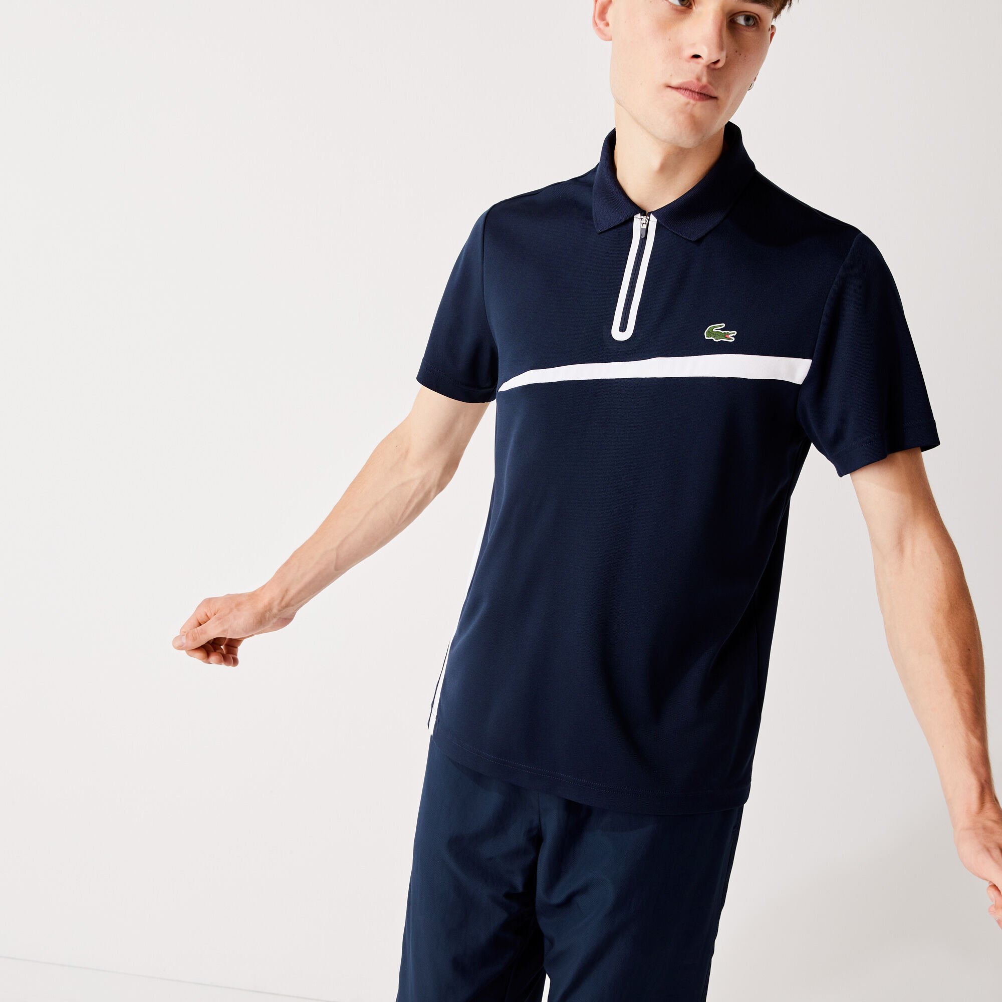 Men's Lacoste SPORT Paneled Breathable Piqué Tennis Polo Shirt