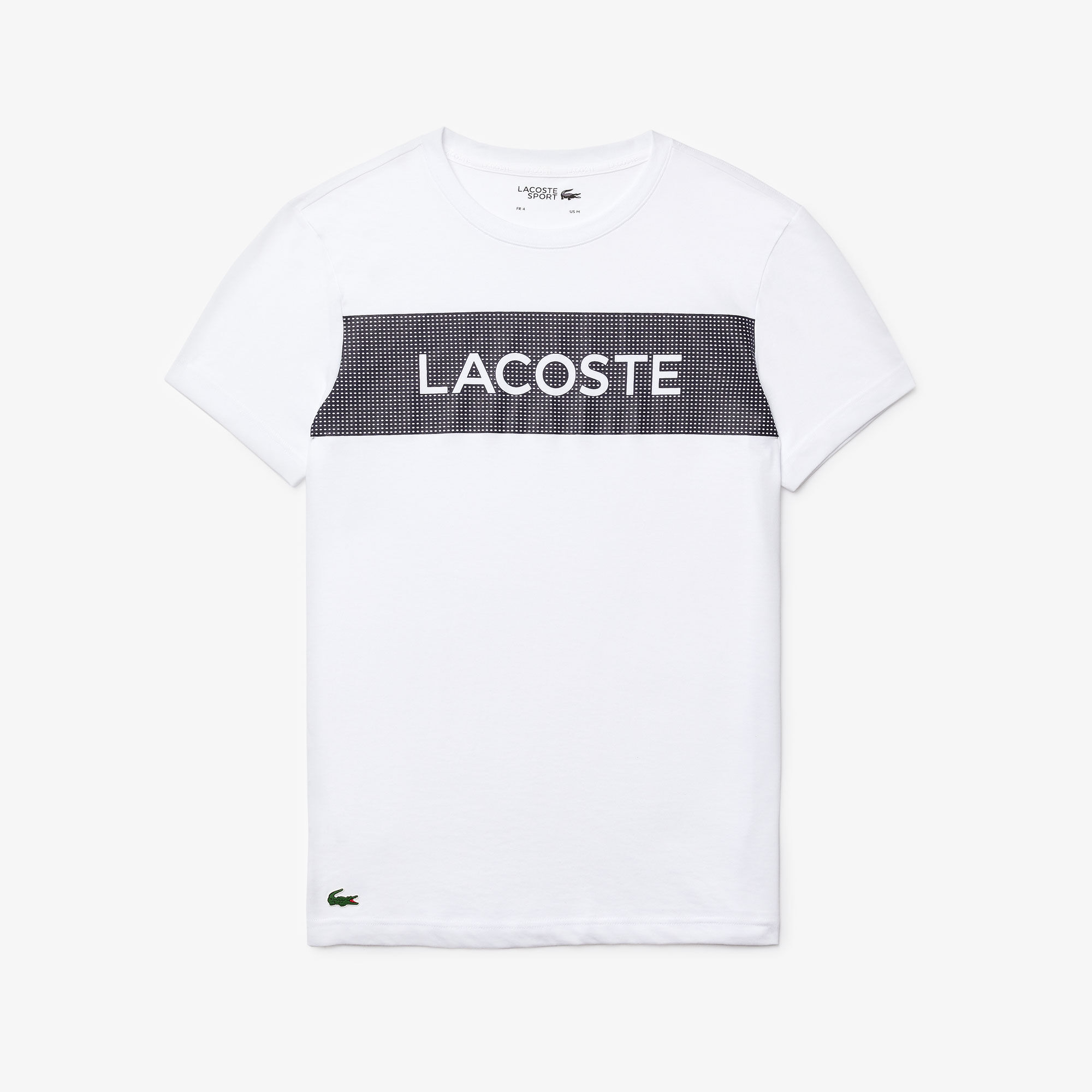 قميص تي-شيرت للرجال من مجموعة Lacoste SPORT مزدان بطبعات أنيقة