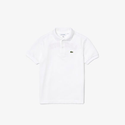 Heritage Kids’ Lacoste Lettered Cotton Piqué Polo Shirt