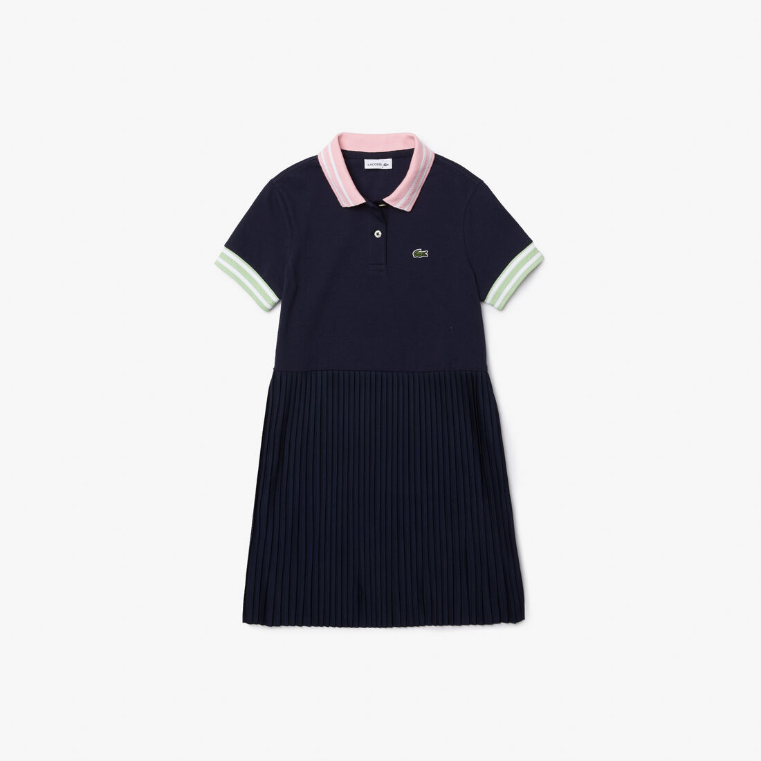 Girls' Heritage Pleated Cotton Piqué Polo Dress