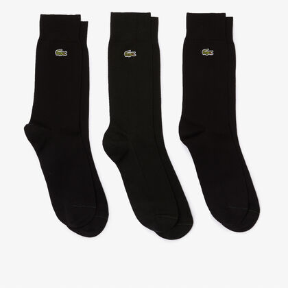 Unisex High-cut Cotton Piqué Socks Three-pack