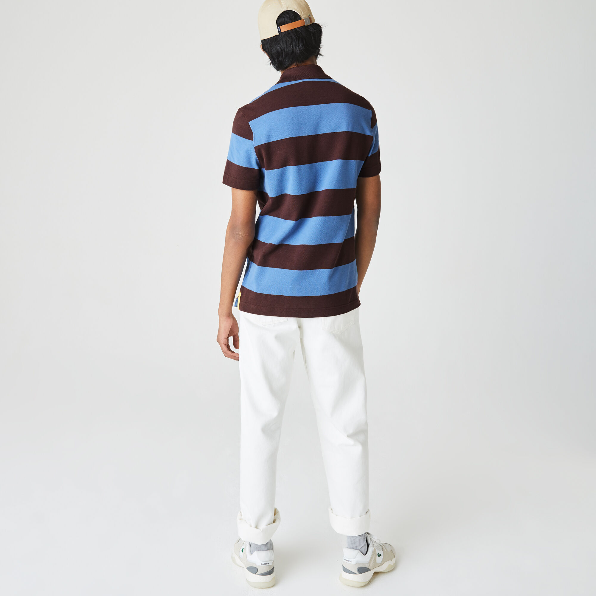 Men’s Lacoste Regular Fit Striped Cotton Piqué Polo Shirt