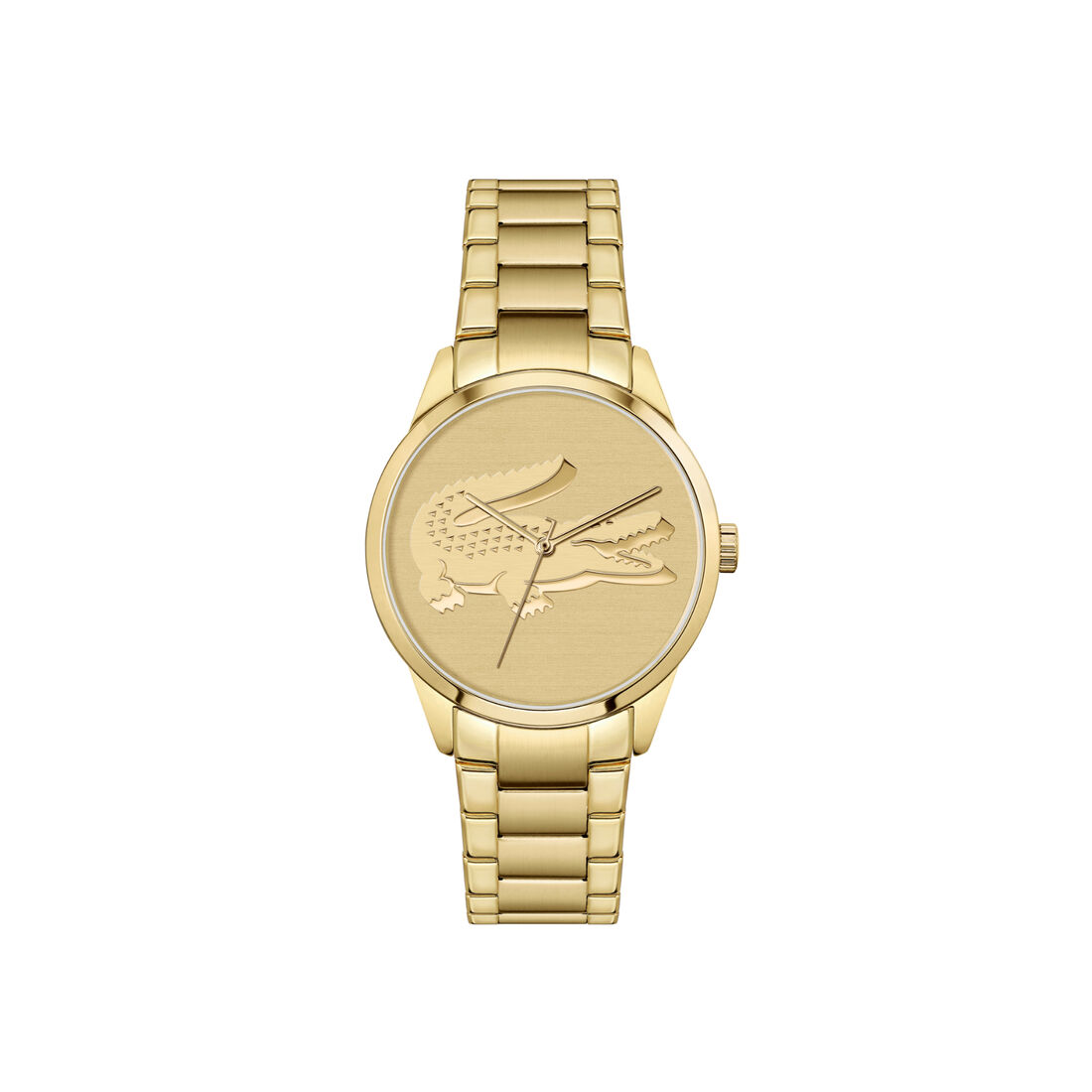 ساعة لاكوست بمينا رفيع ذهبي للنساء مجموعة Lacoste Ladycroc