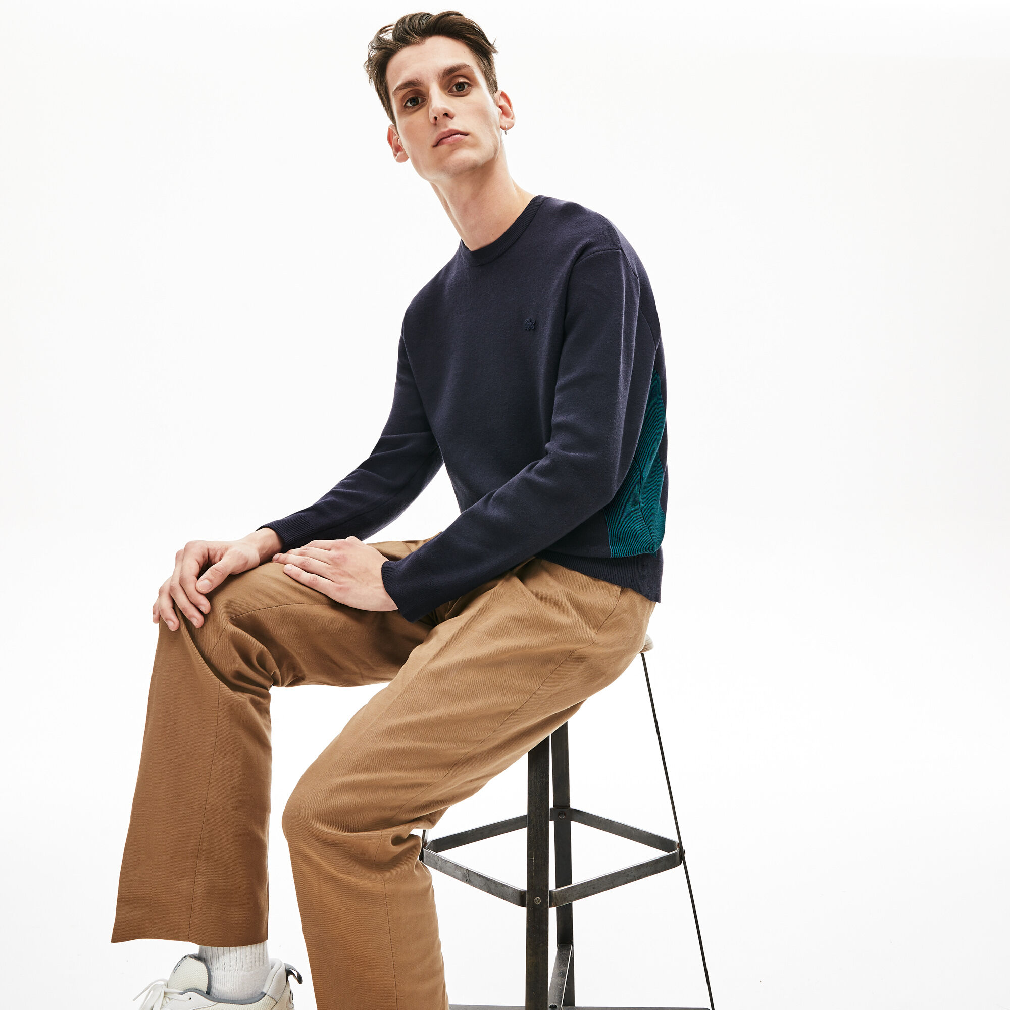 Men's Contrast Effects Knit Sweater