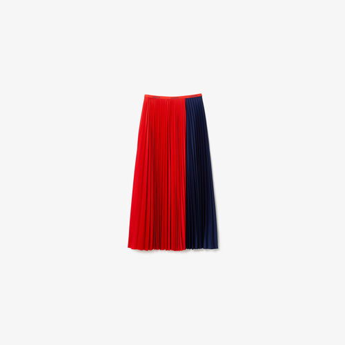 Women’s Mid-length Colourblock Pleated Skirt