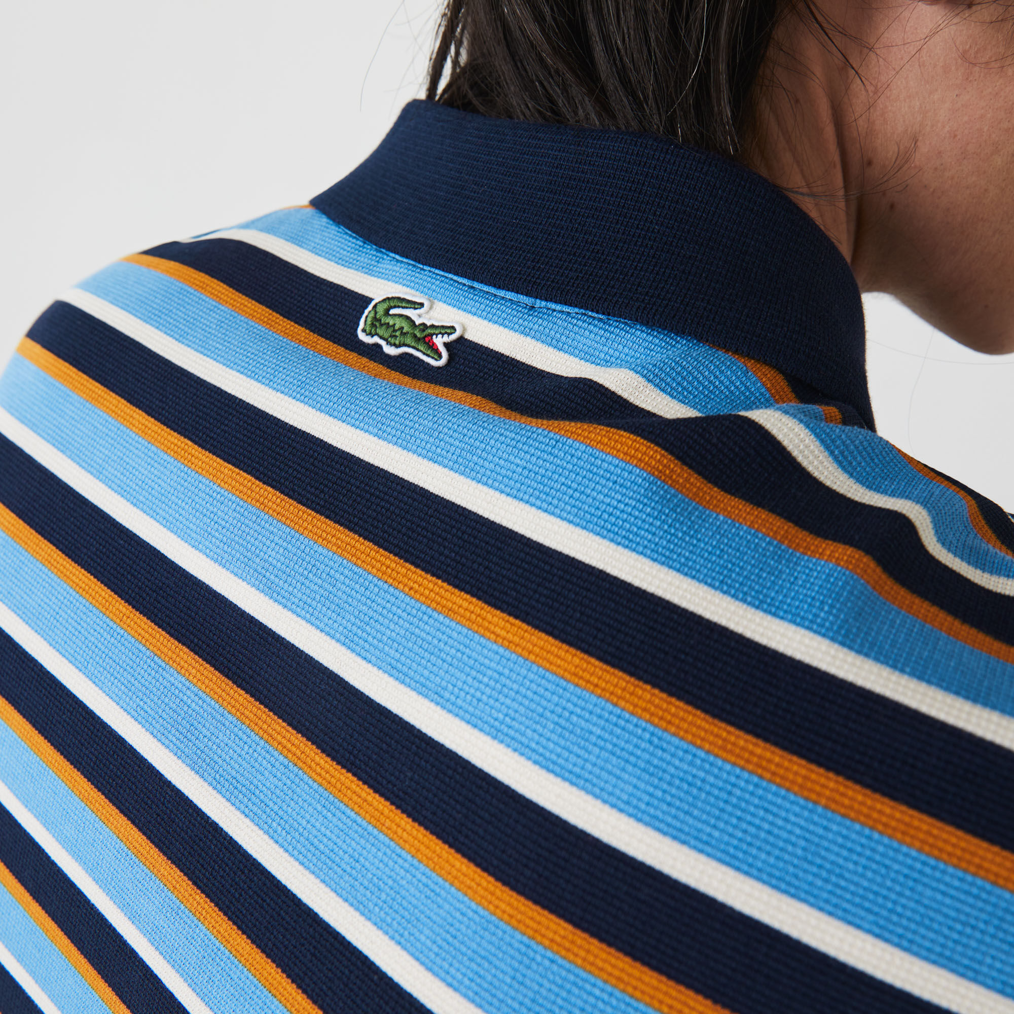 Men’s Lacoste Regular Fit Ultra-Lightweight Striped Knit Polo Shirt