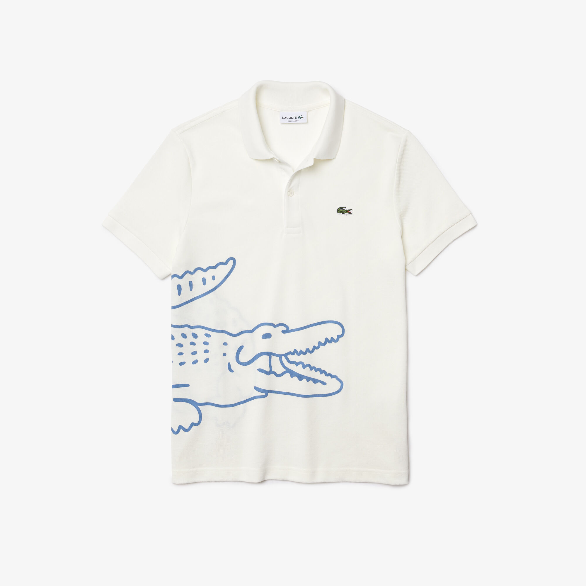 Men’s Lacoste Regular Fit Crocodile Print Cotton Piqué Polo