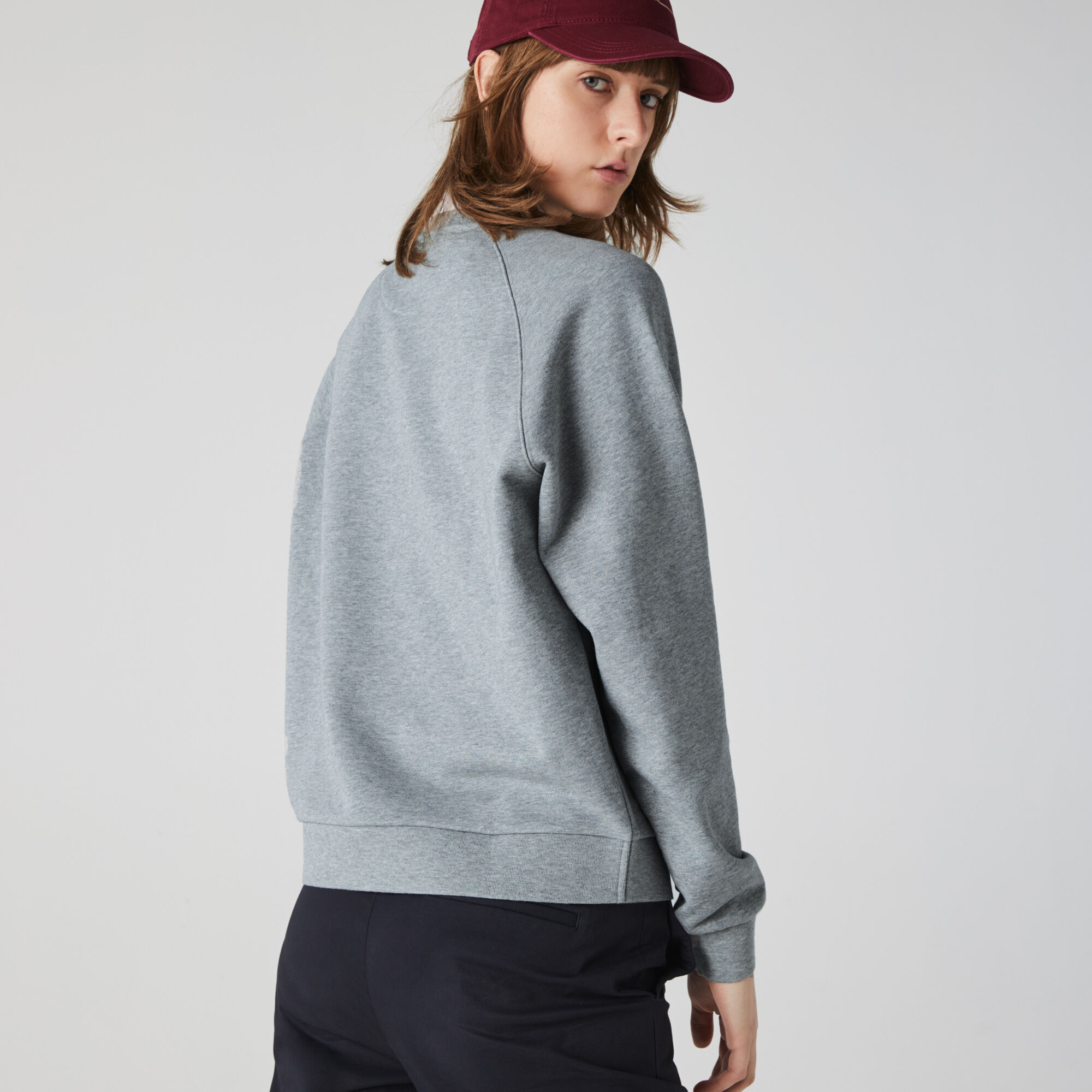 Women’s Crew Neck Vintage Print Lightweight Cotton Fleece Sweatshirt