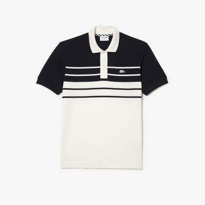 French Made Original L.12.12 Striped Polo Shirt