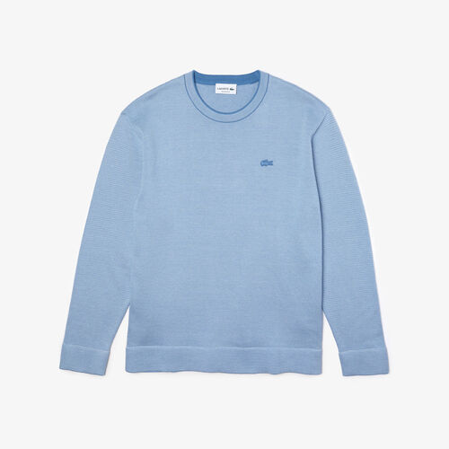 Men’s Crew Neck Cotton Piqué Sweater