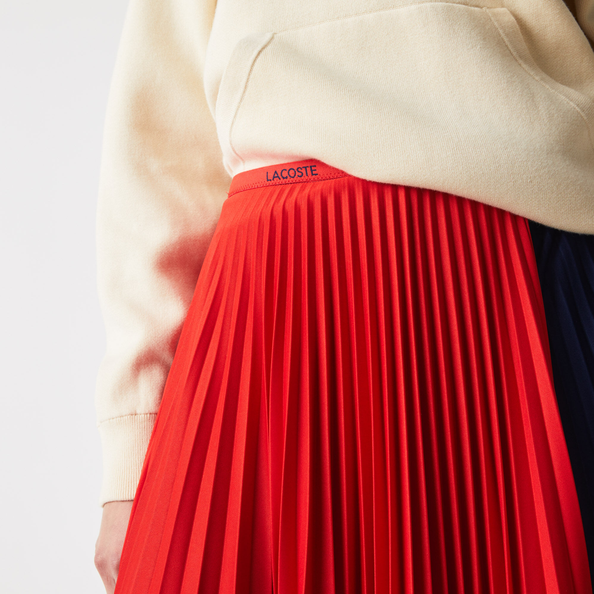 Women’s Mid-Length Colourblock Pleated Skirt
